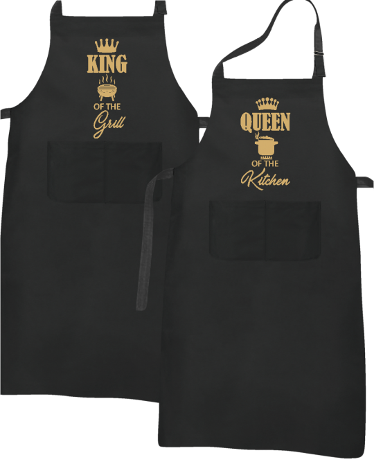 Prijuostės King of the grill Queen of the kitchen